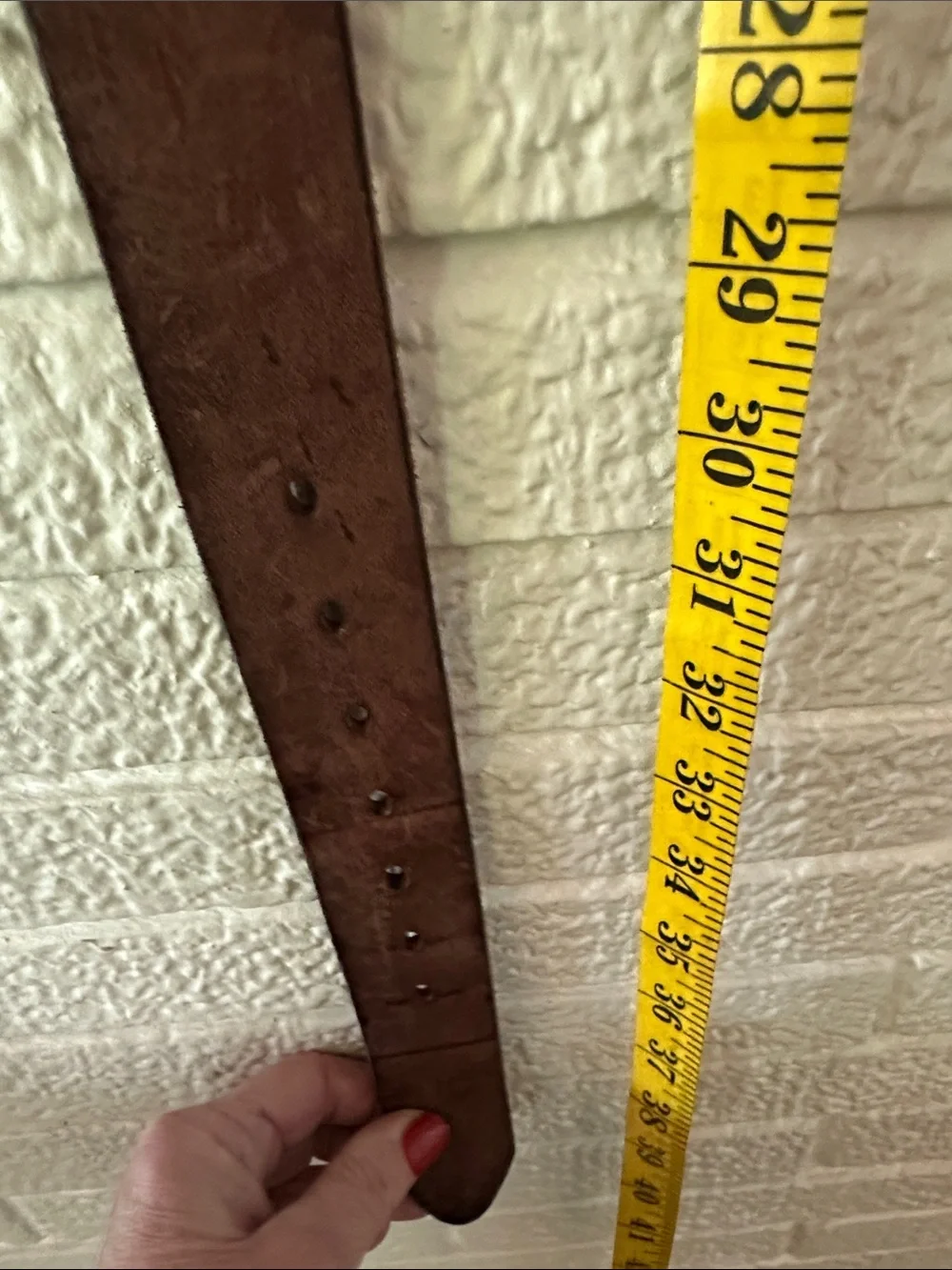 NFET SEMNI LEATHER BELT SNAP STRAP 34